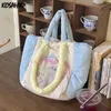 Sacos da noite dos desenhos animados Kawaii bonito carta cão impressão bolsa de ombro highcapacity doce todos os jogos bolsas japonesas casual tote y2k estética 231108