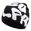 Berets Winter Knitted Caps Women Hip Hop Letter Beanies Y2K Men Warm Fashion All-match Cold Cap Male Female Outdoor Cycling Ski Bonnet