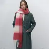 Schals Mode Kaschmir Plaid Schal Frauen Winter Verdicken Warme Große Schal Pashmina Quaste Weiche Decke Bandana Dicke Schalldämpfer