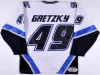 Maillot de hockey personnalisé UHL Danbury Trashers 49 Brent Gretzky 29 Scott Stirling 9 Mike Bayrack 42 Brad Wingfield 16 Mike Rupp 17 GALANTE 28 Jon