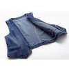Gilet da donna Gilet di jeans vintage Giacca 2023 Gilet corto senza maniche corto primavera Plus Size 6XL Top casual monopetto solidoWome