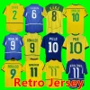 Brasil Vintage Jersey Romario Rovaldo Brazils Carlos Ronaldinho Camisa de Futebol 1998 2002 Ronaldo Kaka 2006 2000 1994 1970 1957 1950 Pele Retro Soccer Jerseys