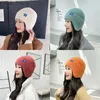 Beanie/Skull Caps 2022 nuove donne colori della caramella paraorecchie cappello invernale moda pelliccia sintetica cappello lavorato a maglia stile Kpop morbido cappelli beanie femminile streetwear cap YQ231108