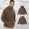 Новинка 2023 года, мужские и женские свитера, модный брендовый свитер Essentialsweatshirt, 420 г, потертые старые свитера в американском стиле, однотонный пуловер с капюшоном для пары High Street, пуловер с капюшоном {категория}