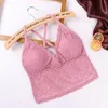 Camisoles Tanki Kobiety seksowna bielizna Czarna koronkowa bralette Bralets Up Bras do bluzek w rozmiarze plus rozmiar żeński top bez rękawów