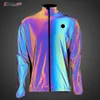 Kurtki rowerowe Darevie Kurtka rowerowa Man Winter Rainbow Reflective Windbreak Men Men Windproof Waterproof Jacking Men Men Men Kobiet Spring Fall 231109