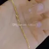 Designer Y Collana con ciondolo Bracciale per donna Ragazze Ciondoli a doppio anello in oro Gioielli da sposa in acciaio al titanio Collares Collier Collane di alta qualità con confezione regalo