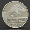 Arti e mestieri Moneta commemorativa placcata in argento dei dinosauri di Jurassic Park, USA