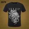 Camiseta de grife phillip planil masculino designers pp crânio diamante camiseta de manga curta marrom urso marrom camise