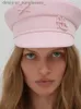 Skąpy brzegowe czapki luksusowy design marka Octagonowa C for Women Ladies Letters Military C Pink Newsboy Hat Monogram Baker Baker Boy CL231109