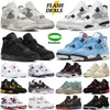 Jumpman 4s Buty Bughball Buty Olive Cacao Wow 4 Czarny kot zamrożony momenty grzmot wojskowy czarny sosna zielona zielona żagiel J4 Sports Mens Womens Treakers 36-47