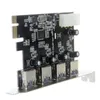 フリーシッピングホット4ポートスーパースピードUSB 30 PCI-E PCI Expressカード4ピンIDEパワーコネクタNEC UPD720201 GPCOK