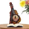 Orologi da tavolo Orologio digitale estetico Decorazione violino in miniatura Modello vintage da scrivania per artigianato durevole