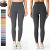 LL Nouveau pantalon de yoga haut de gamme respirant taille haute hanche ascenseur collants de yoga extensibles femmes double face brossé nu sensation en forme de poche intérieure sport fitness neuvième pantalon