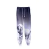 Calças masculinas padrão de cavalo feminino animal design impressão streetwear calças elásticas cintura alta esportes sweatpants