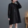 Women's Hoodies SuperAen Zipper Turtleneck Sweatshirt Autumn And Winter Fashion Korean Style Long-sleeved Dress For Women