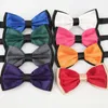 Bow Ties Fashion Simulated Silk Polyester For Men Women Shirt Collar Bowknot Double Layered Solid Brown Bowtie Wedding Neckwear