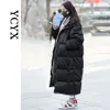 Women's Down Parkas YCYX women 90% white duck down coat winter Long women's down jacket Hooded Waterproof and windproof keep warm -20 degrees YCY131 zln231109