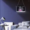 Lampy ścienne paznokcie sztuka studyka drukowana LED UP UP Display Znak piękności Salon Polski manicure Luminous Rectangle Board