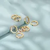 Boucles d'oreilles cerceau ROXI cercle rond pour femmes Pendientes Plata 925 vert rouge Orange cristaux fiançailles mariage boucle d'oreille bijoux