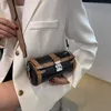 Klassieke leren cilindertas Mode damestassen met één schouder Luxe portemonnees en handtassen