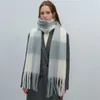 Schals Mode Kaschmir Plaid Schal Frauen Winter Verdicken Warme Große Schal Pashmina Quaste Weiche Decke Bandana Dicke Schalldämpfer