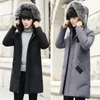 Men's Down Parkas Big Fur Collar Mid-Length down Jacket Men's White Duck down Warm Leisure Coat Men's Clothing Winter Thickened Anorak 231108