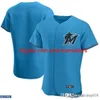 Maglie da baseball Uomo Donna Gioventù 43 Jeff Brigham 5 Jon Berti 25 Lewis Brinson 20 Daniel Castano Maglia personalizzata Blank blu