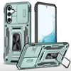 Étuis de téléphone portable de concepteur de caméra coulissante pour Samsung A05 A15 A04 A14 A54 A03 Core A13 A23 A52 A72 Armor antichoc couverture de boîtier de téléphone avec béquille magnétique