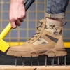 أحذية سلامة Boots Men Top Top Work Sneakers Steel Toe Cap antismash punctureproof غير قابل للتدمير 231108