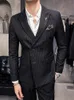 Mens Suits Blazers 25 Colors Blazer S7XL Wedding Dress Formal Business Slim Dupa Jacka Plaid randig fast färg 1 st 231109