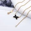 Nooit vervagen 18K Gold vergulde luxe merkontwerper Hangers kettingen Kristallen Roestvrijstalen letter Choker Pendant ketting ketting sieraden accessoires geschenken