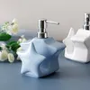 Bath Accessory Set Solid Color Simplicity Bathroom Soap Dispenser Ceramic Lotion Bottle Fillable Hand Sanitizer Household Products