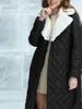 Piumino da donna 2023 Moda invernale Piumino lungo Collo in pelliccia Giacca in cotone caldo con cappotti in vita 231109