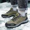 Botas para hombre, zapatos de senderismo, botas de nieve de cuero impermeables, zapatillas de deporte para hombre, zapatos de escalada con cordones de felpa para exteriores, botas de senderismo para hombre 231108