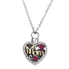 Pendentif Colliers Parfums en métal Femme Collier Original Beau Strass Coeur Pendentifs Chaîne Bijoux Cadeau avec Mère AmiPendentif