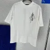 23SS Fashion High Street Cotton Polar Style Hip Hop غير الرسمي القميص القصيرة القميص يمكن للطلاب أن يرتدون الرجال والنساء الفضفاضين والنساء Y2K1