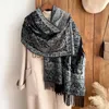 Scarves Fashion Thick Soft Cashmere Luxury Brand Jacquard Scarf Women Winter Poncho For Lady Casual Neckerchief Bandana Shawl Headband J231109