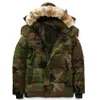 Hoogwaardige heren Down Jacket Goose Coat Real Big Wolf Fur Canadian Wyndham overjas kleding Modestijl Winter Outerwear Parka maat XS-2XL