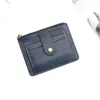 Card Holders Casual Men's And Women's Bag With Zippered Solid Color Change Business ID Clip
