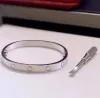 Chave de fenda pulseira designer moda mens manguito pulseira de luxo aço inoxidável diamante artesanato chave de fenda unisex clássico manguito presentes de festa