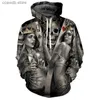 Heren Hoodies Sweatshirts Nieuwe Halloween Trui 3D Digital Printing Trui Herfst/Winter Capuchon Trui T231109