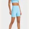 L-41 Ribbade Kvinnor Yoga Outfits Shorts Fitness Push Up Träning Löpning Leggings Hög midja Sportkläder Fritidskläder Sport Gym Cykelbyxor Kvinna