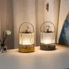 Lampes de table Lampe en métal portable transfrontalière rétro créative Ins Bar Comptoir Chambre Salon Chevet Ambiance Petite Nuit Lam