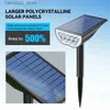 Luzes de parede solares Luzes de ponto solar Luzes RGB de paisagem 7 modos de iluminação P65 à prova d'água para piscina jardim quintal árvore entrada de automóveis pátio lâmpada solar Q231109