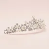 Ensemble collier et boucles d'oreilles pour mariée, couronne de perles d'imitation, cristal artificiel, 3 pièces, doux anniversaire