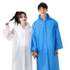 Raincoats Coat Rainwear Women Poncho Rain Men mode Cover Återanvändbar huva ogenomtränglig plastskrov