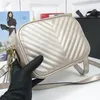 Camera Bag Plain Crossbody Shoulder Bags Fashion Hardware Letter Buckle Zip Wallet Thread Tassel Pendant Genuine Leather Lady Clutch Purse Quality