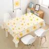 Table Cloth Hippie Sun Plastic Tablecloths Party Decor Sunshine Lovely Waterproof Rectangular Table Cloth for Birthday Baby Shower R231109
