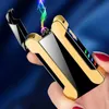 Accendini nuovo doppio arco USB ricarica accendino portatile antivento in metallo Pulse Plasma fiamma sigaro sigaretta regalo da uomo